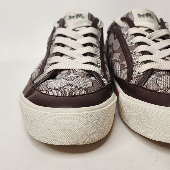 Coach Citysole Platform Sneaker Shoes Monogram Logo Womens Size 8 - Picture 6 of 16